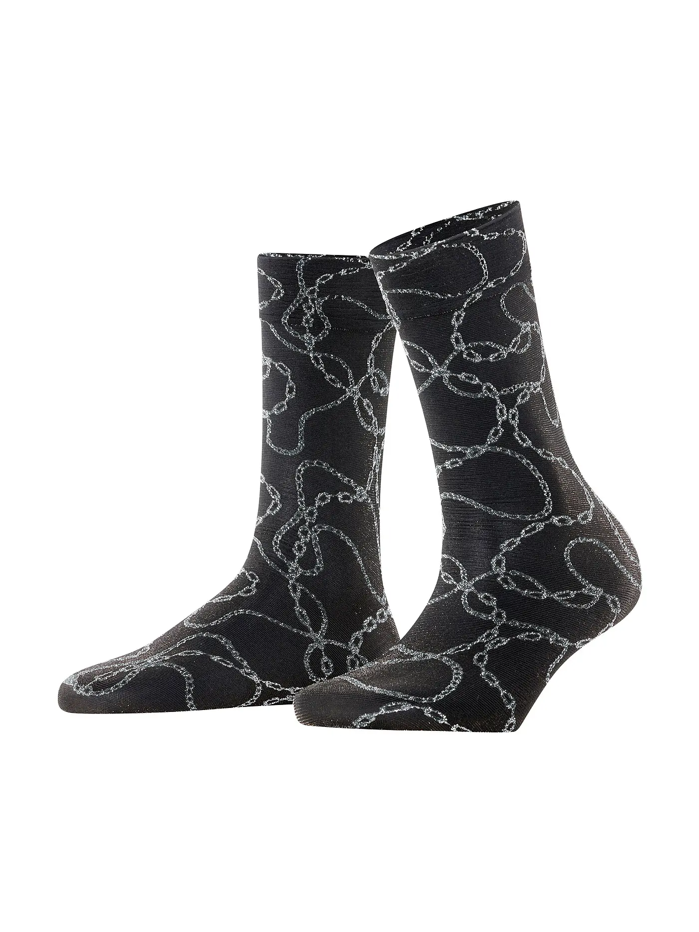FALKE | Feinstrumpfsocken JEWEL CASE 30DEN black/gold | schwarz
